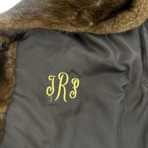 Vintage Nafia Real Mink Fur Long Coat Full Length Brown Size 8 - Picture 12 of 12